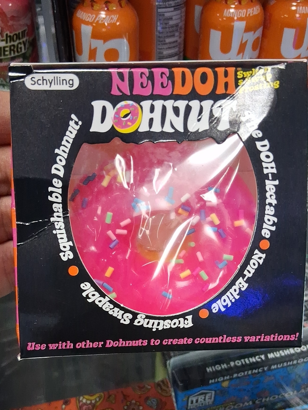 NeeDoh Donut Squishy Toy - Bright Pink Sprinkles